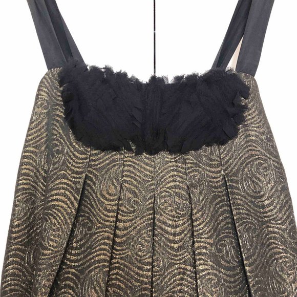 BCBGMaxAzria Quilted Gold Detail Cocktail Dress Size S - Picture 2 of 11